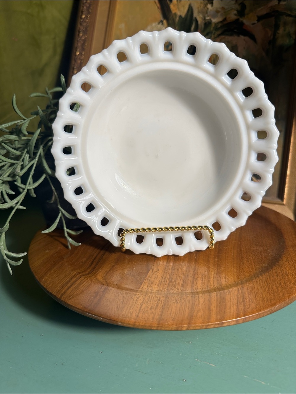 Vintage Fostoria Randolph White Milk Glass Bowl